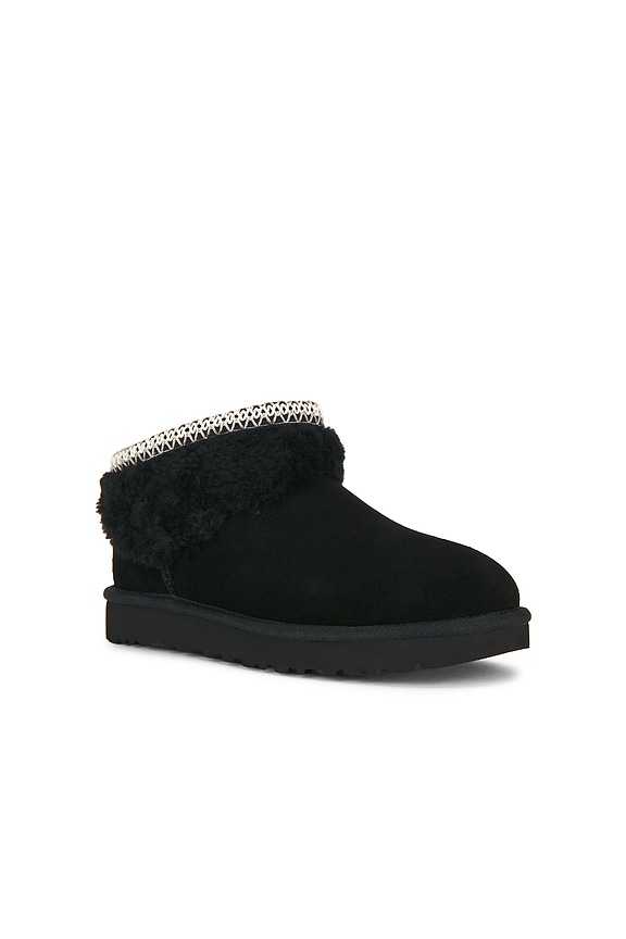 view 2 of 5 Classic Ultra Mini Maxi Curly Boot in Black