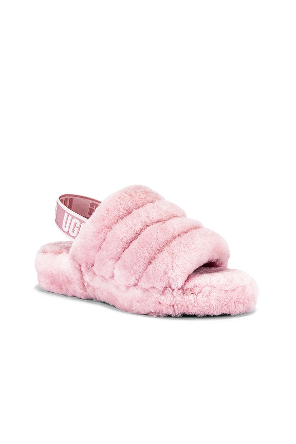 view 2 of 5 Fluff Yeah Shearling Slide in Seashell Pink