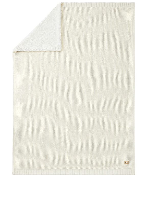 view 2 of 6 UGG HOME MIRIAM THROW スカーフ in Snow