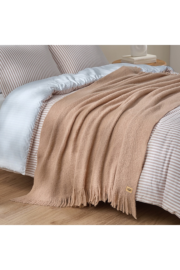 view 2 of 4 Margot Throw Blanket in Sandalwood