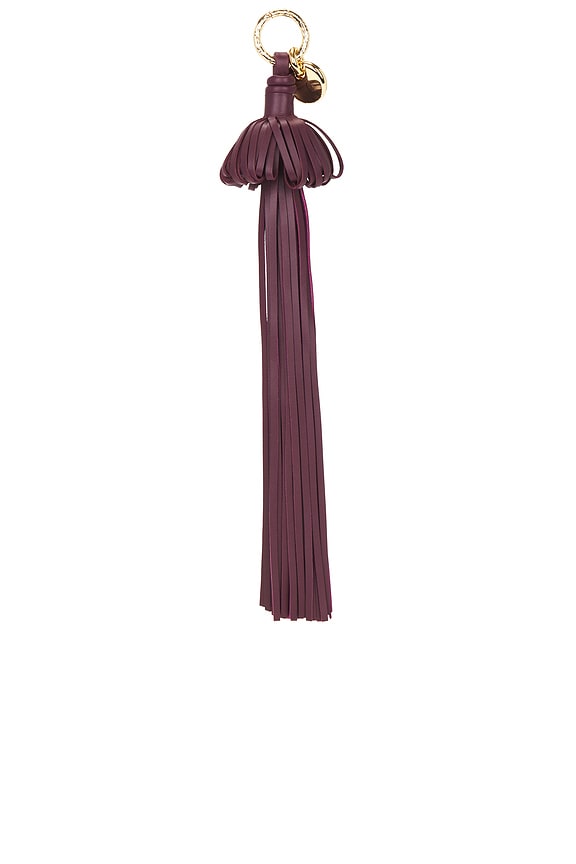 view 2 of 4 ADORNO POM LEATHER TASSEL in Bordeaux