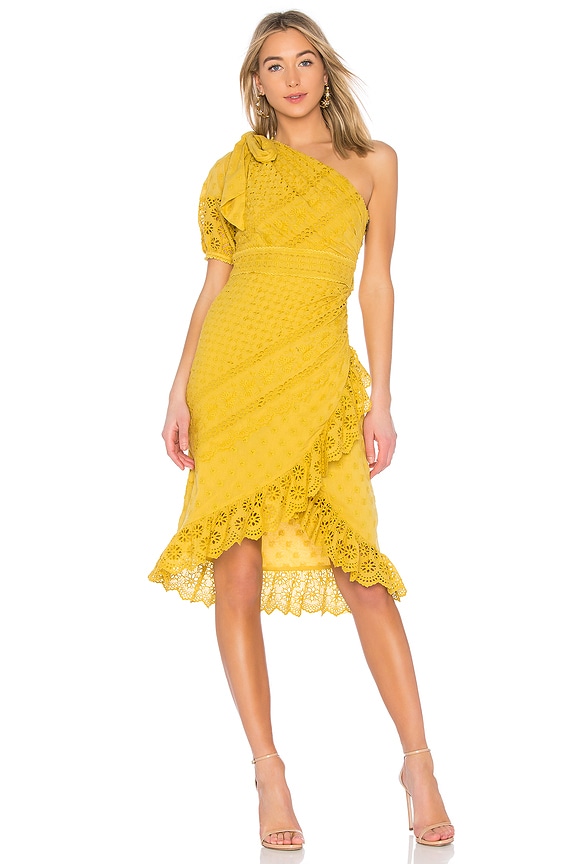 view 1 of 3 VESTIDO GWYNETH in Chartreuse