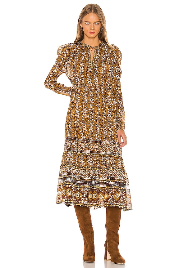 view 2 of 5 Alessandra Dress in Ochre