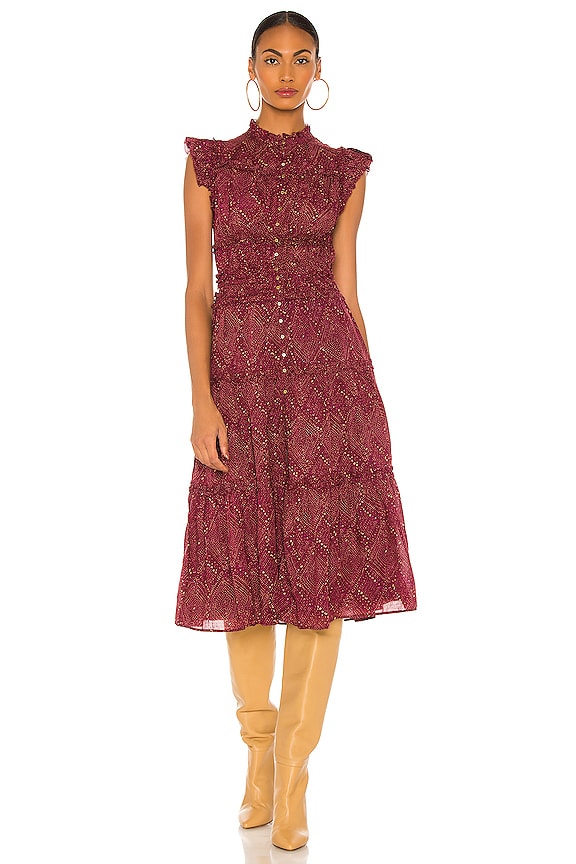 view 2 of 4 Rosalind Dress in Mulberry Diamond