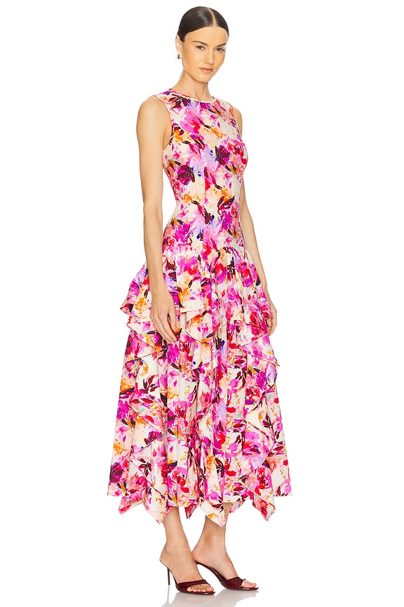 view 2 of 3 Mural Dress in Azalea