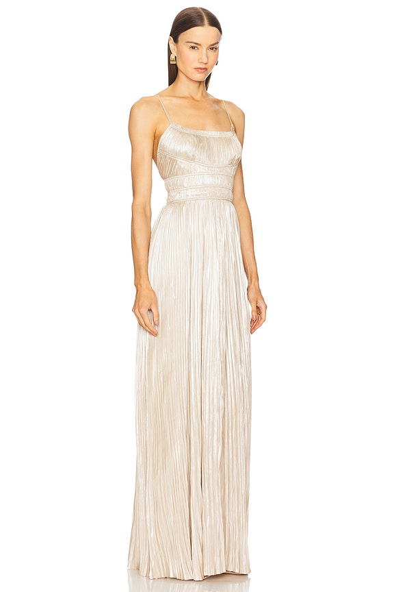 view 2 of 3 Reine Pleated Gown in Opal