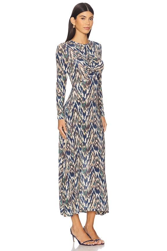 view 2 of 4 Naia Long Sleeve Ruched Midi Dress in Riverslate