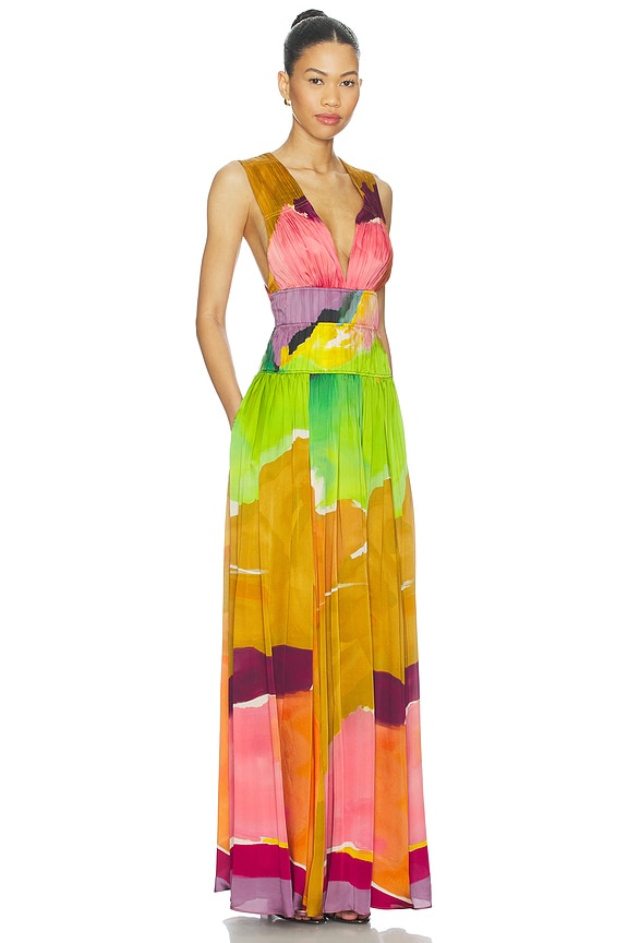 view 2 of 3 Boheme Silk Gown in Nature Abhors A Vacuum