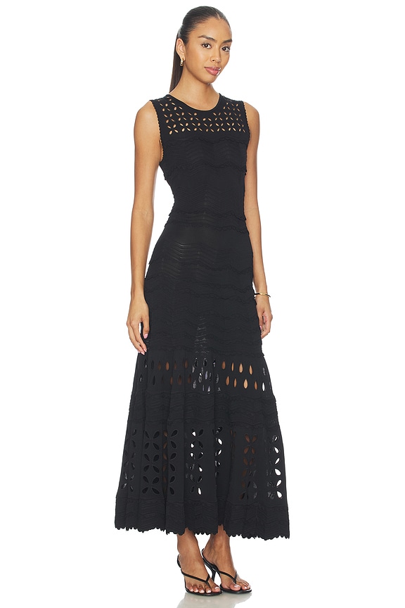 view 2 of 3 Lakshmi Eyelet Knit Dress in Noir