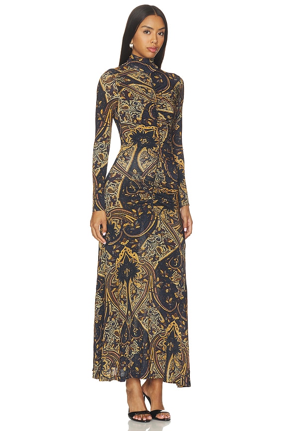view 2 of 3 Ida Longsleeve Jersey Dress in Twilight Paisley