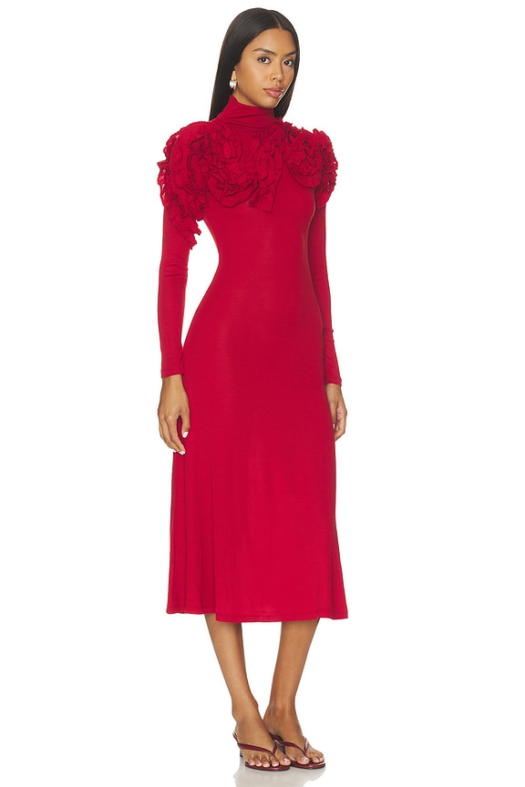 view 2 of 3 Solene Longsleeve Jersey Dress in Claret