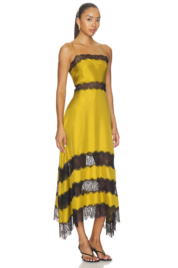 view 2 of 4 ROBE EN SOIE SANS MANCHES COCO  in Citrine