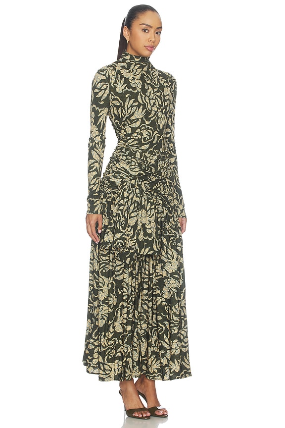 view 2 of 3 VESTIDOS DE PUNTO DRAPEADO KATY  in Khaki Floral