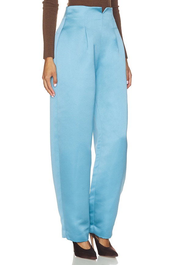 view 2 of 6 Edlyn Satin Pant in Heron