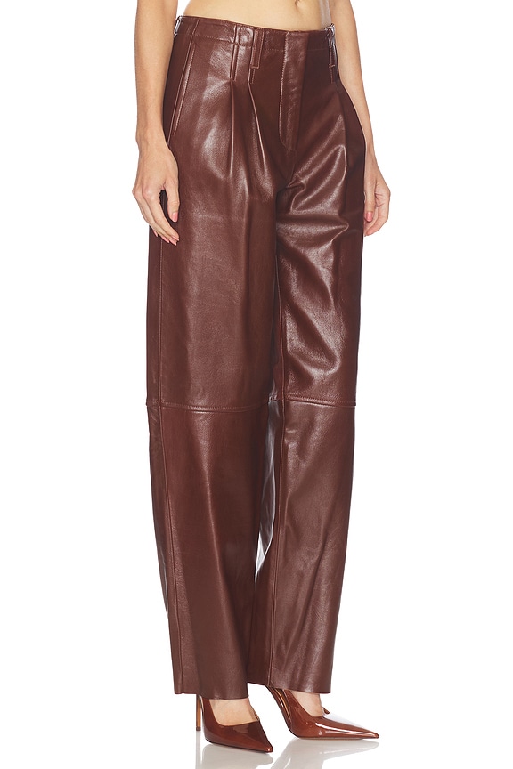 view 2 of 6 Keiran Leather Pant in Cognac