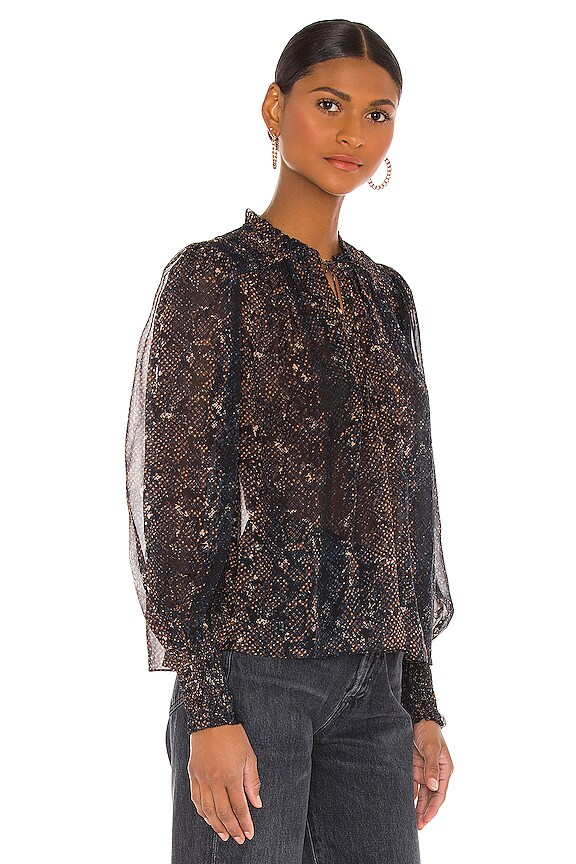 view 2 of 4 BLUSA ANITA in Midnight Python