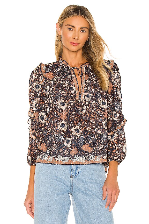 view 2 of 5 Manet Blouse in Obsidian