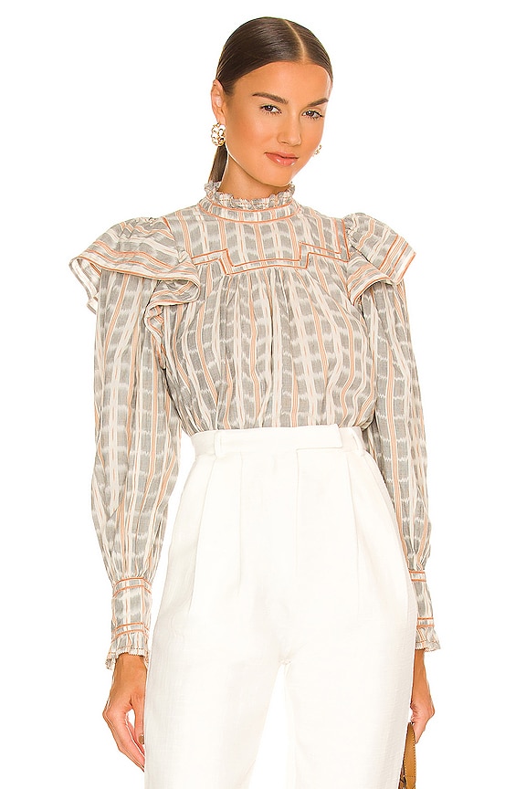 view 1 of 4 Ester Blouse in Sandstone Ikat