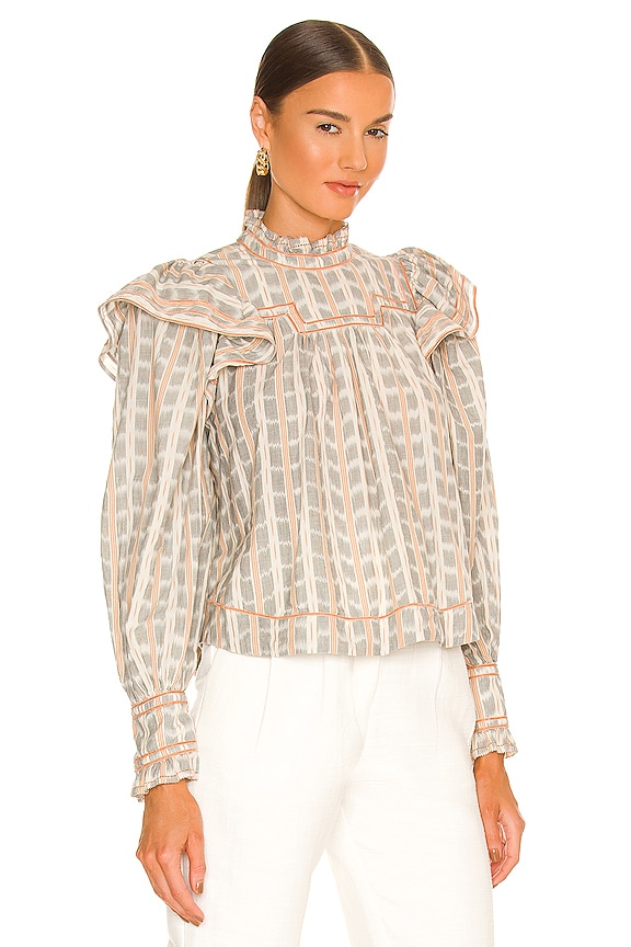 view 2 of 4 Ester Blouse in Sandstone Ikat