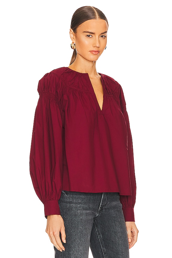 view 2 of 4 Ora Blouse in Bordeaux