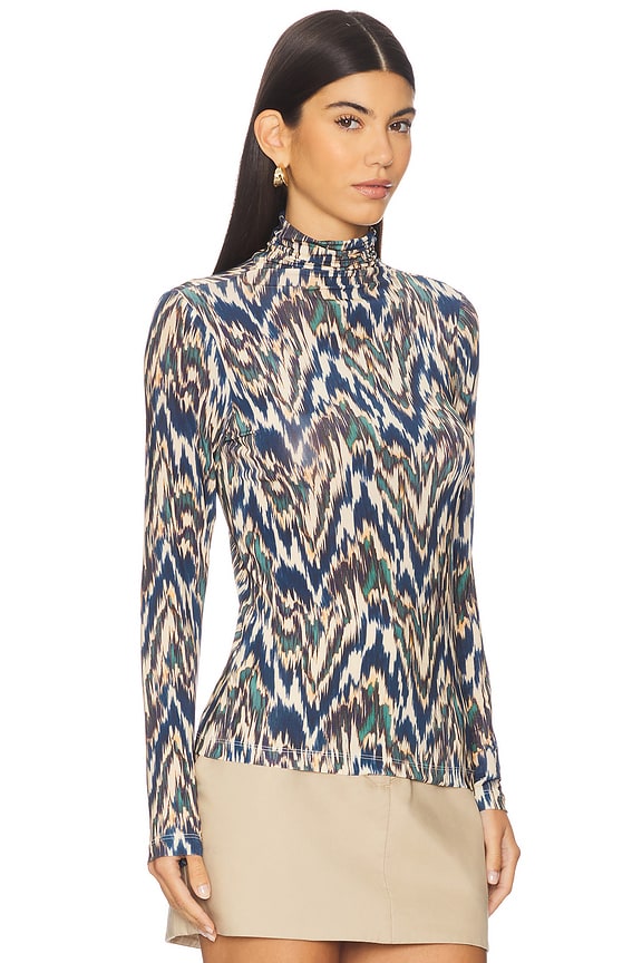 view 2 of 4 Aurelia Long Sleeve Turtleneck in Riverslate