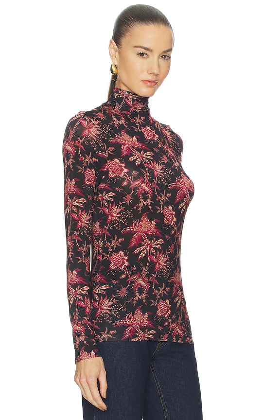view 2 of 4 Aurelia Turtleneck Top in Midnight Lily