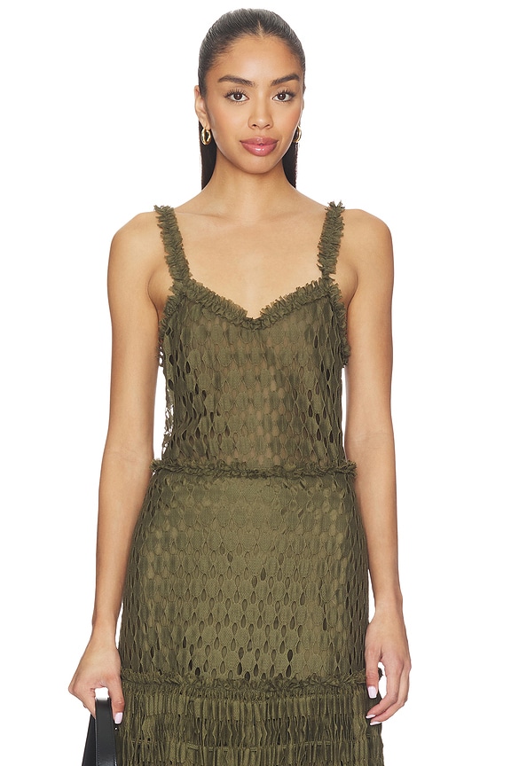 view 1 of 4 Francoise Lace Tank Top in Pine