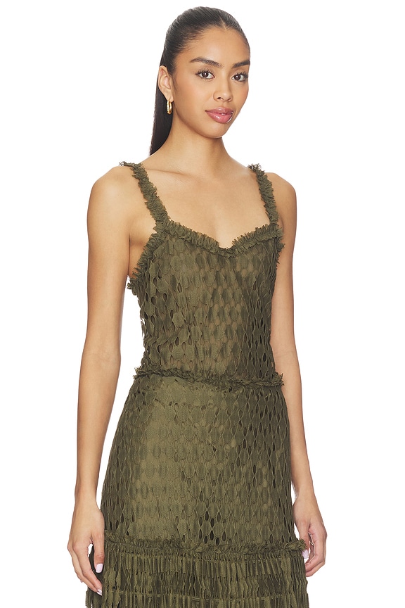 view 2 of 4 Francoise Lace Tank Top in Pine