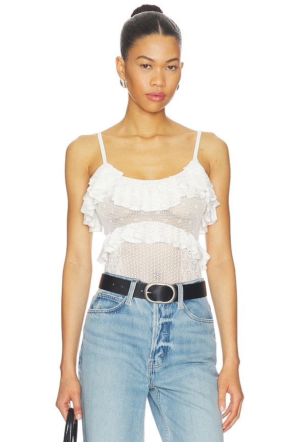 view 1 of 5 Bania Knit Bodysuit in Pearled Ivory