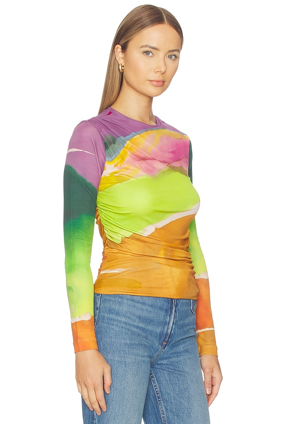 view 2 of 5 Paradis Ruched Jersey Top in Nature Abhors A Vacuum
