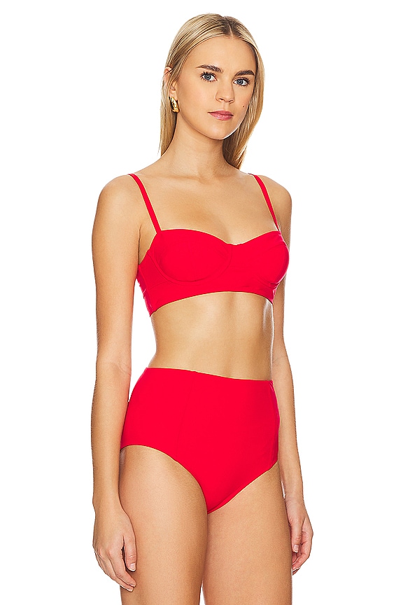 view 2 of 4 ТОПИК НА КОСТОЧКАХ ZAHARA in Scarlet