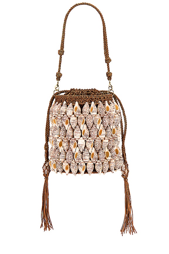 view 2 of 5 Nadia Seashell Bucket Bag in Pecan Brown