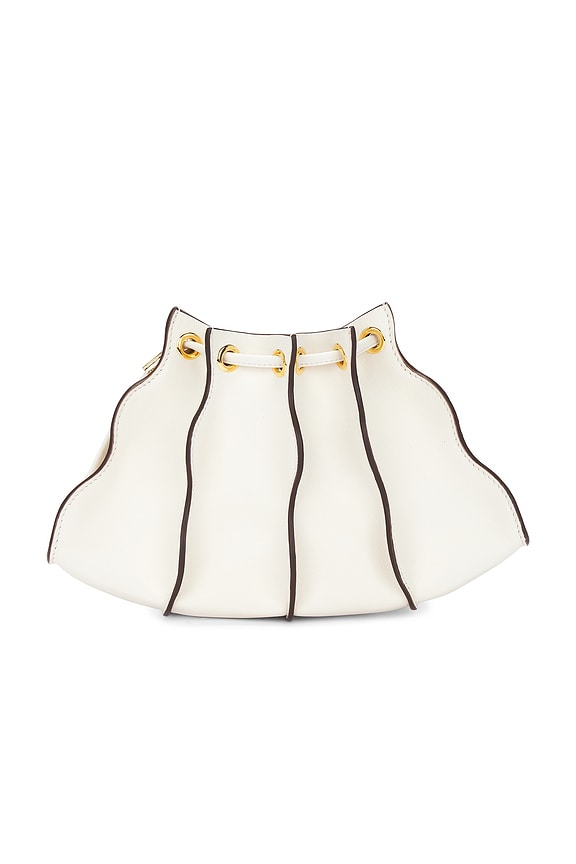 view 2 of 6 POCHETTE ADRIA PLEATED WAVE in Alabaster