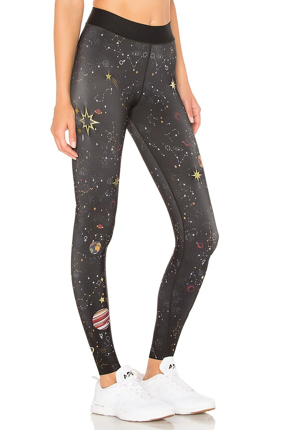 view 2 of 4 Ultra Galaxy Legging in Nero & Matte Gold