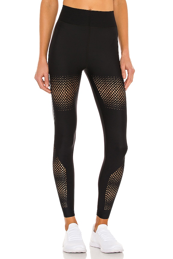 view 2 of 5 Diamond Mesh Ultra High Legging in Nero & Gold
