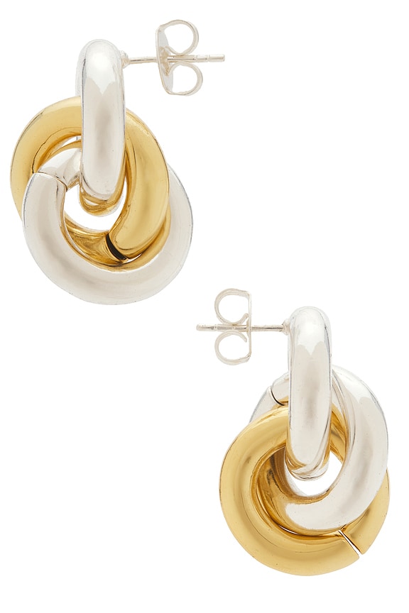 view 2 of 2 Tendril Earrings in Silver & Gold