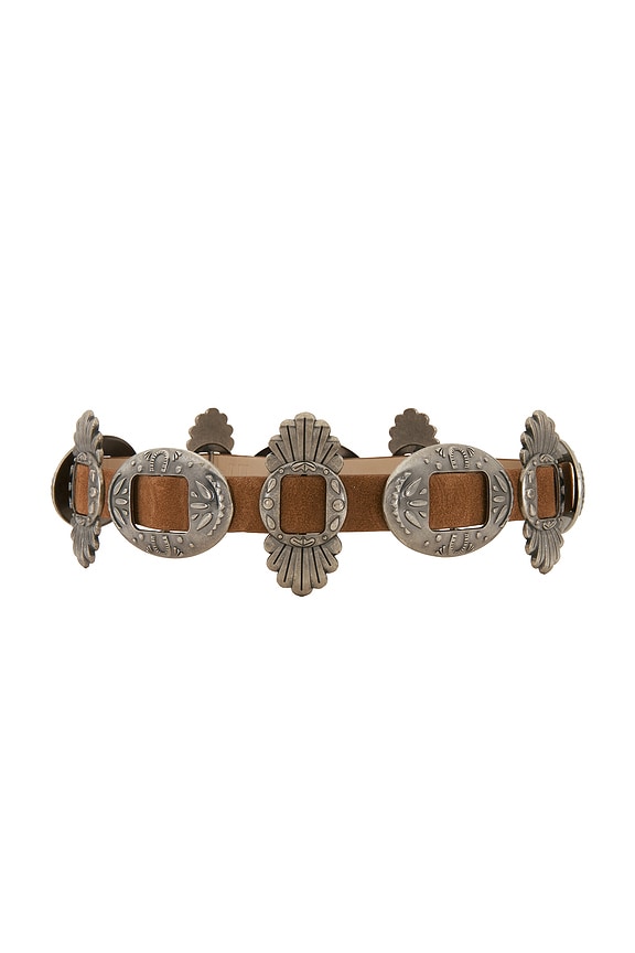 view 2 of 3 Concho Buckle Belt in Brown