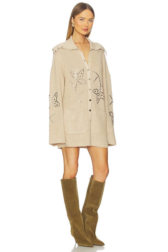 view 2 of 5 Possibilities Studded Cardigan in Oat