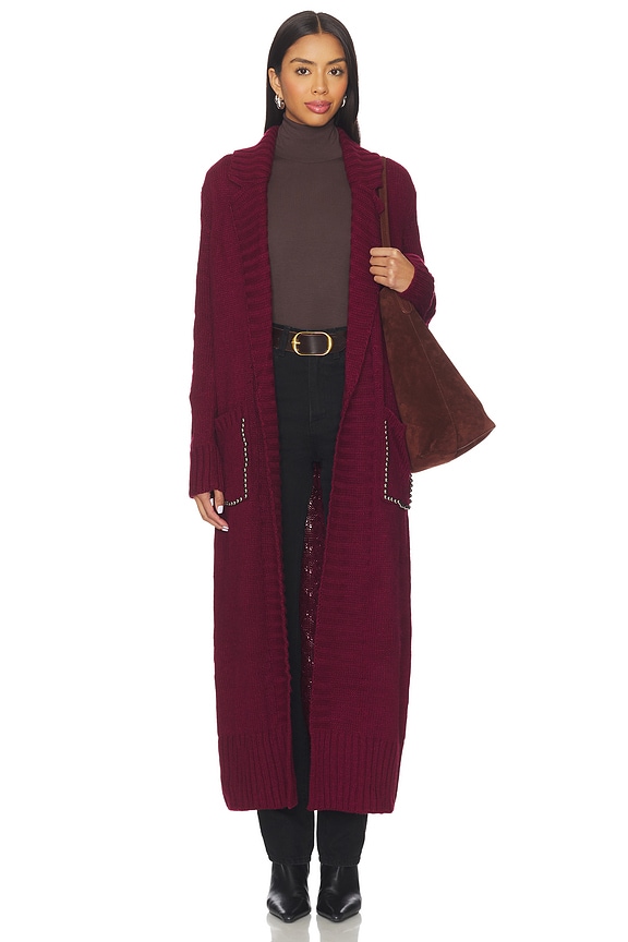 view 2 of 5 Long Rodeo Cardigan in Cabaret