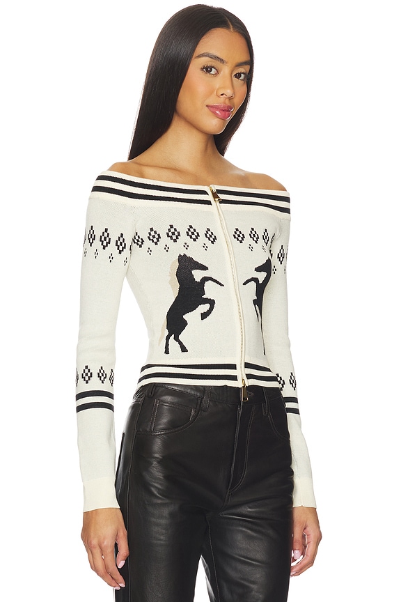 view 2 of 4 x REVOLVE Horse Girl Cardigan in Black & White