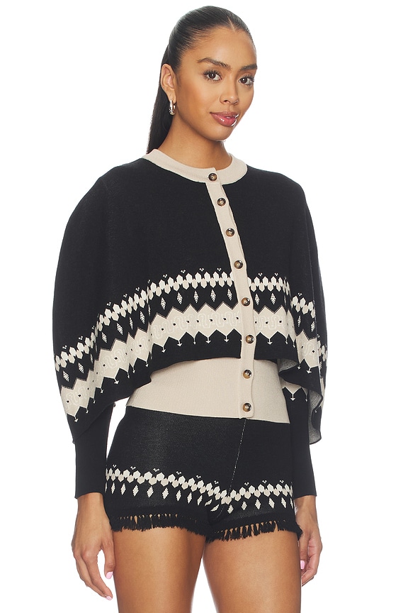 view 2 of 4 CÁRDIGAN NORDIC OUTLAW  in Angora & Black