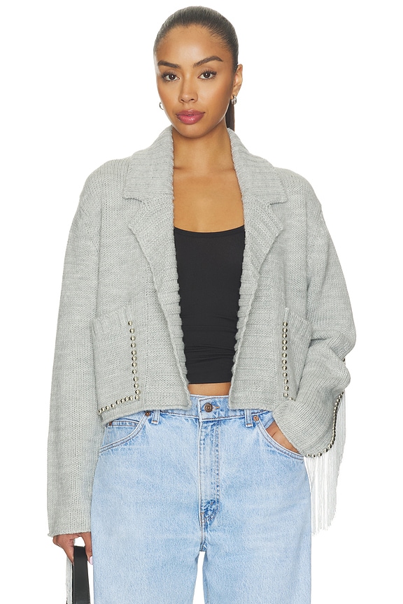 view 2 of 4 Cropped Rodeo Robe in Silver
