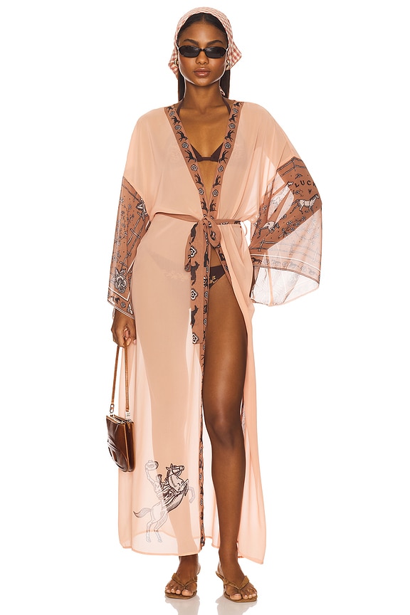 view 2 of 5 Horsey Kimono in Peach
