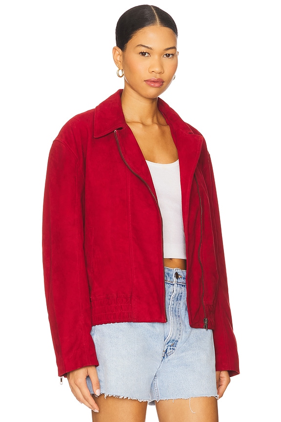 view 2 of 4 x REVOLVE Rex Bomber Jacket in Lava Red