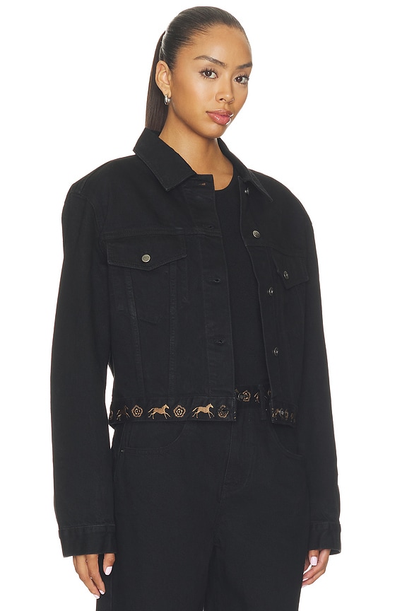 view 2 of 5 CHAQUETA BACK ON THE HORSE  in Faded Black