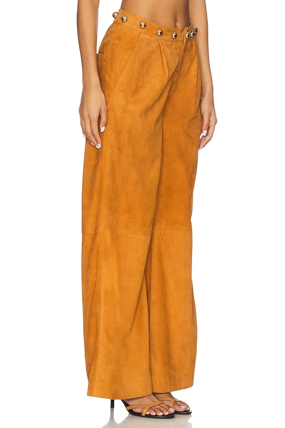 view 2 of 6 PANTALON DOME STUDDED in Gold