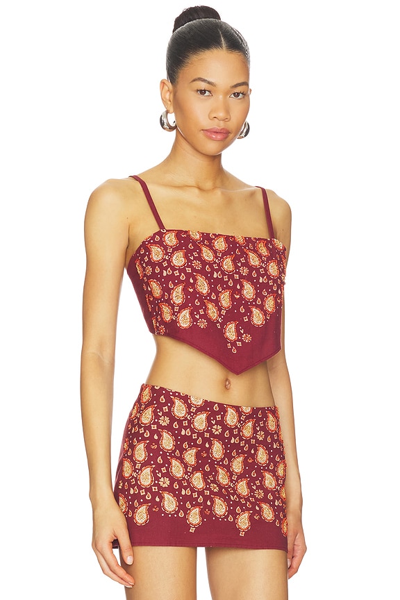 view 2 of 5 x REVOLVE Beaded Paisley Top in Red