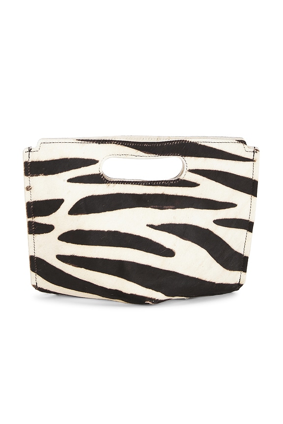 view 1 of 4 ESTUCHE LIAR ZEBRA in Cream & Black