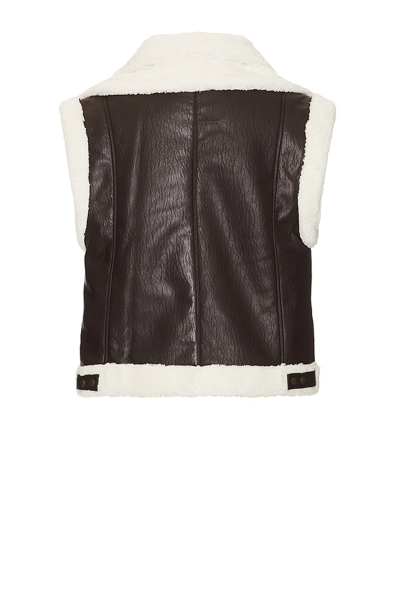 view 2 of 4 Leather Master Control Vest in Chocolate