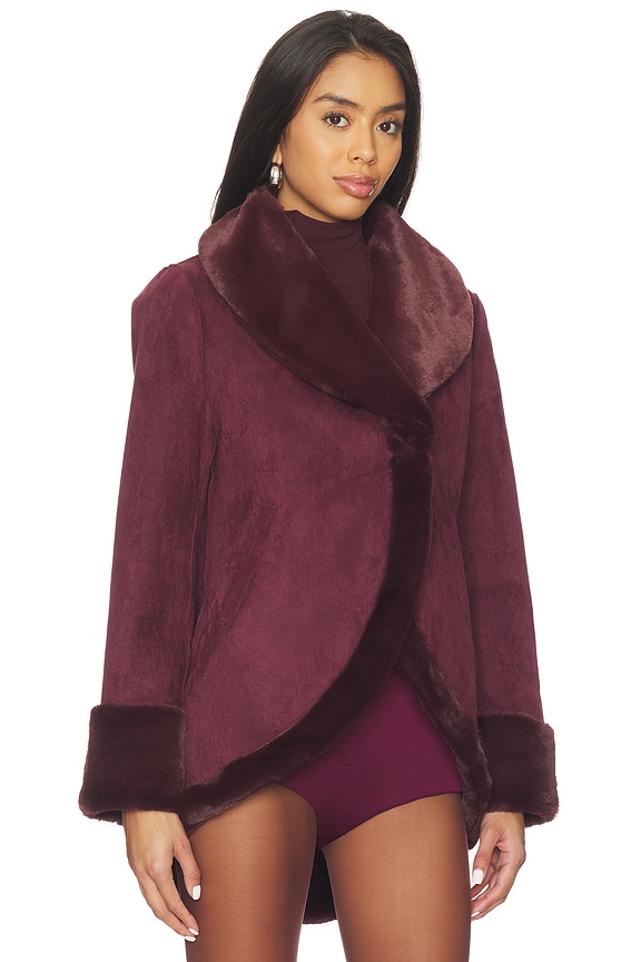 view 2 of 4 Perfect Stranger Jacket in Burgundy